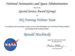 NASA Special Service Award